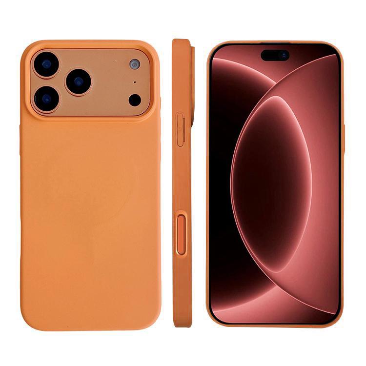 Compatible with iPhone 18 Pro Max Liquid Silicone Phone MagSafe Case - Orange