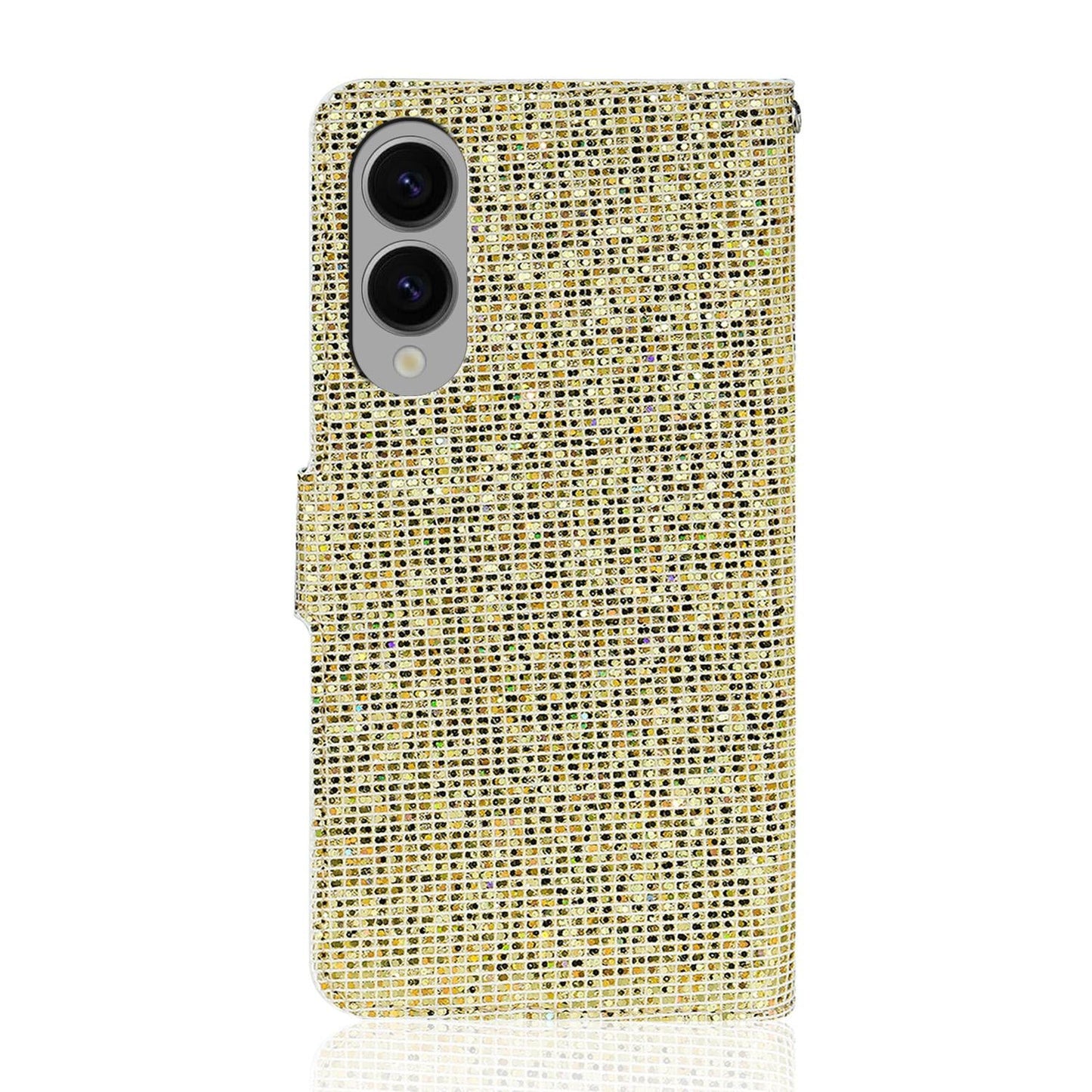 For Samsung Galaxy S25 Edge 5G Glitter Powder Filp Leather Phone Case(Gold)
