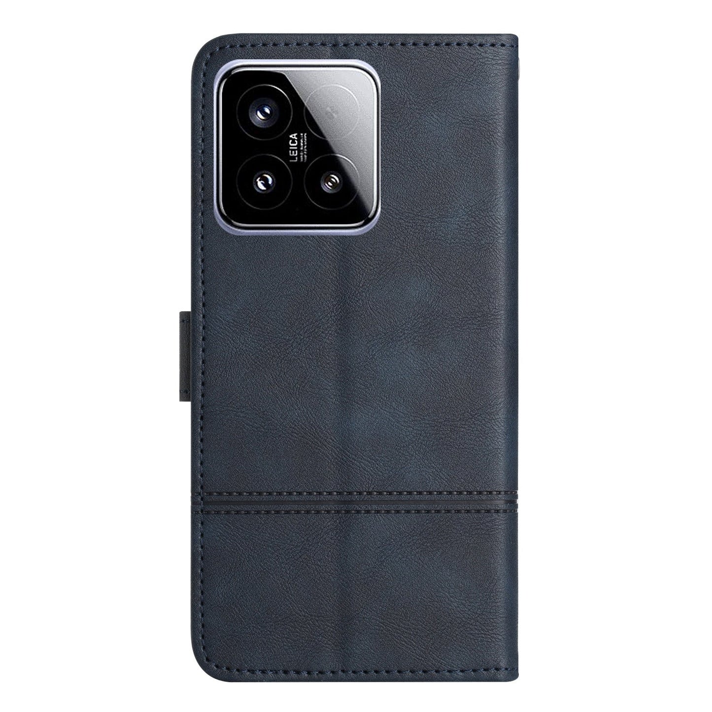 For Xiaomi 15 Cowhide Texture Stitching Leather Phone Case(Dark Blue)