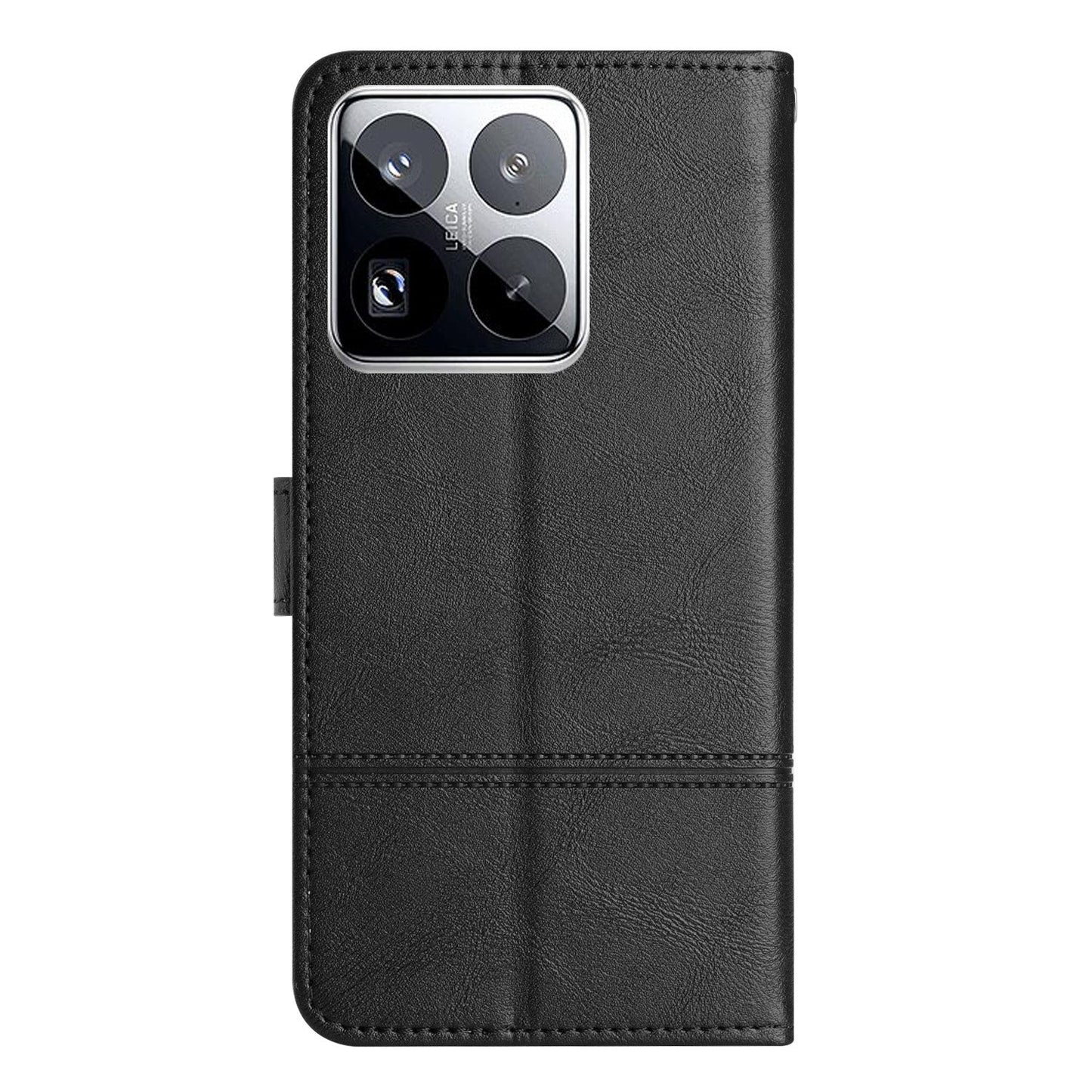For Xiaomi 15 Pro Cowhide Texture Stitching Leather Phone Case(Black)