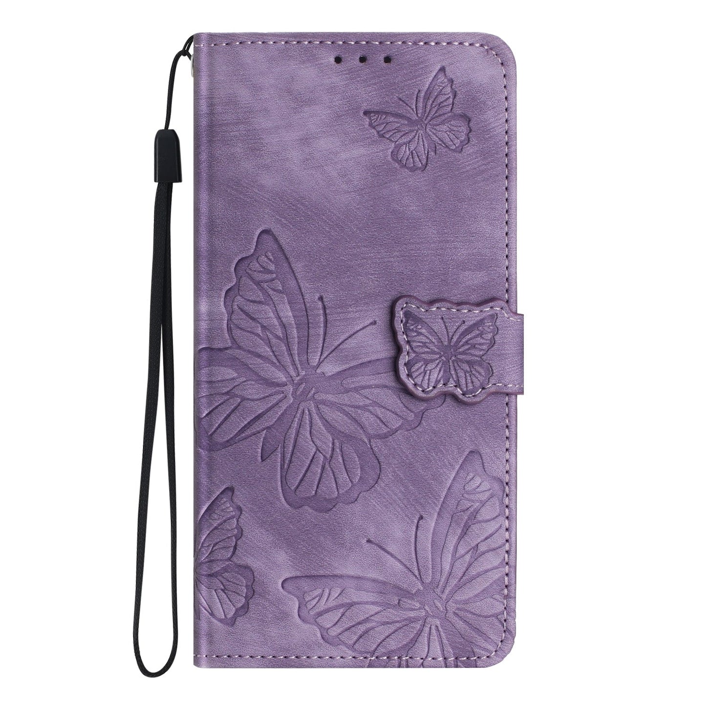 For Xiaomi 15 Skin-feel Embossed Butterfly Leather Phone Case(Purple)