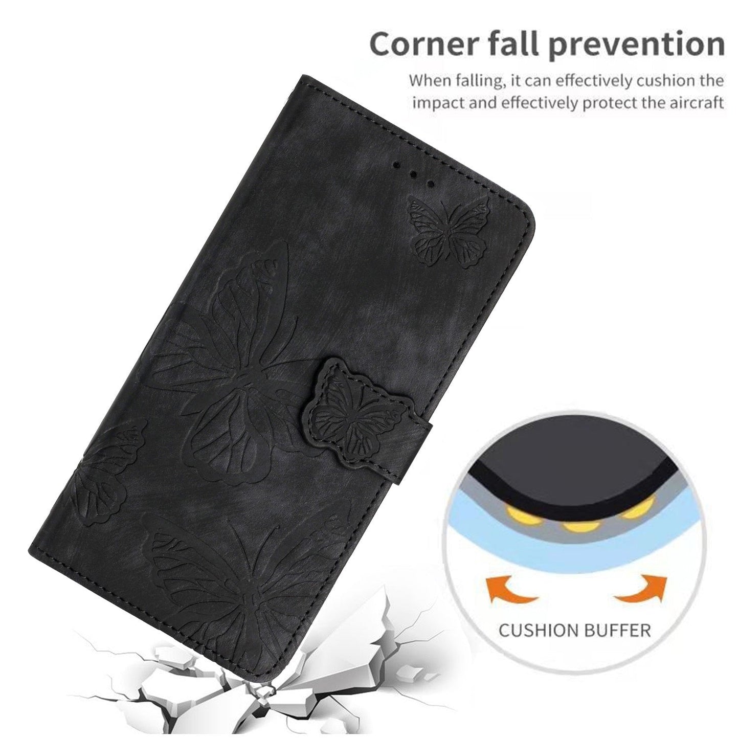 For Xiaomi 15 Pro Skin-feel Embossed Butterfly Leather Phone Case(Black)