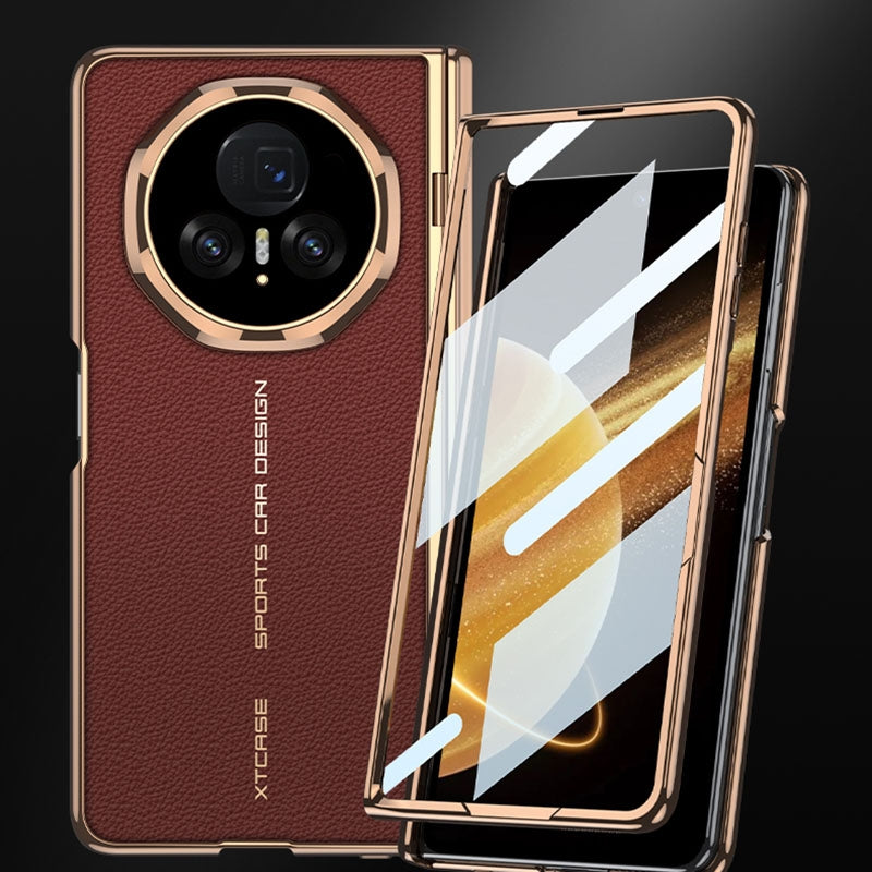 For Honor Magic V3 GKK Integrated Magnetic Fold Hinge Leather Shockproof Phone Case(Red)