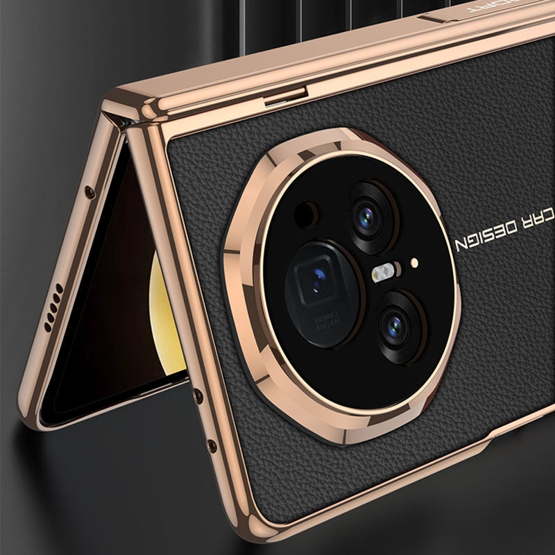 For Honor Magic V3 GKK Integrated Magnetic Fold Hinge Leather Shockproof Phone Case(Red)