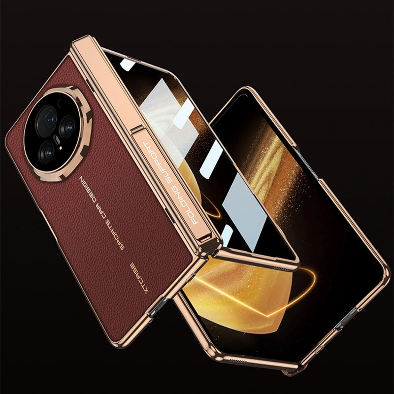 For Honor Magic V3 GKK Integrated Magnetic Fold Hinge Leather Shockproof Phone Case(Red)