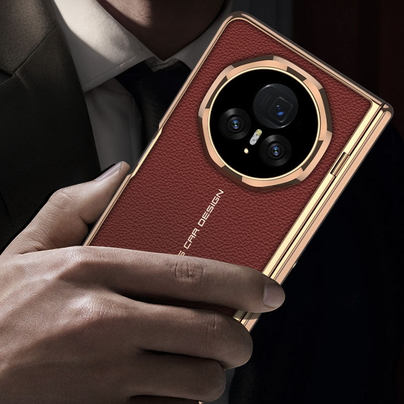 For Honor Magic V3 GKK Integrated Magnetic Fold Hinge Leather Shockproof Phone Case(Red)