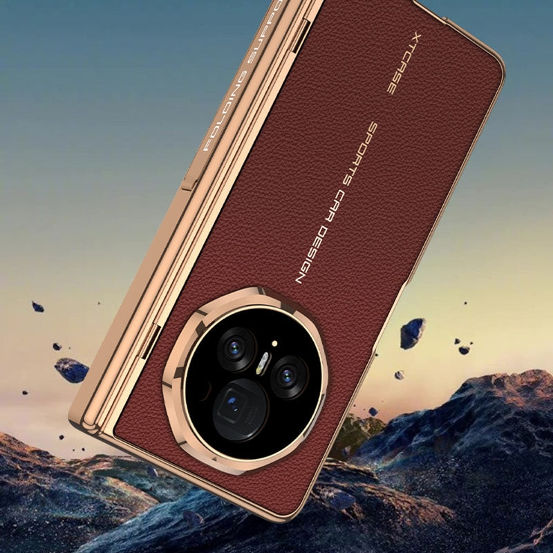 For Honor Magic V3 GKK Integrated Magnetic Fold Hinge Leather Shockproof Phone Case(Red)