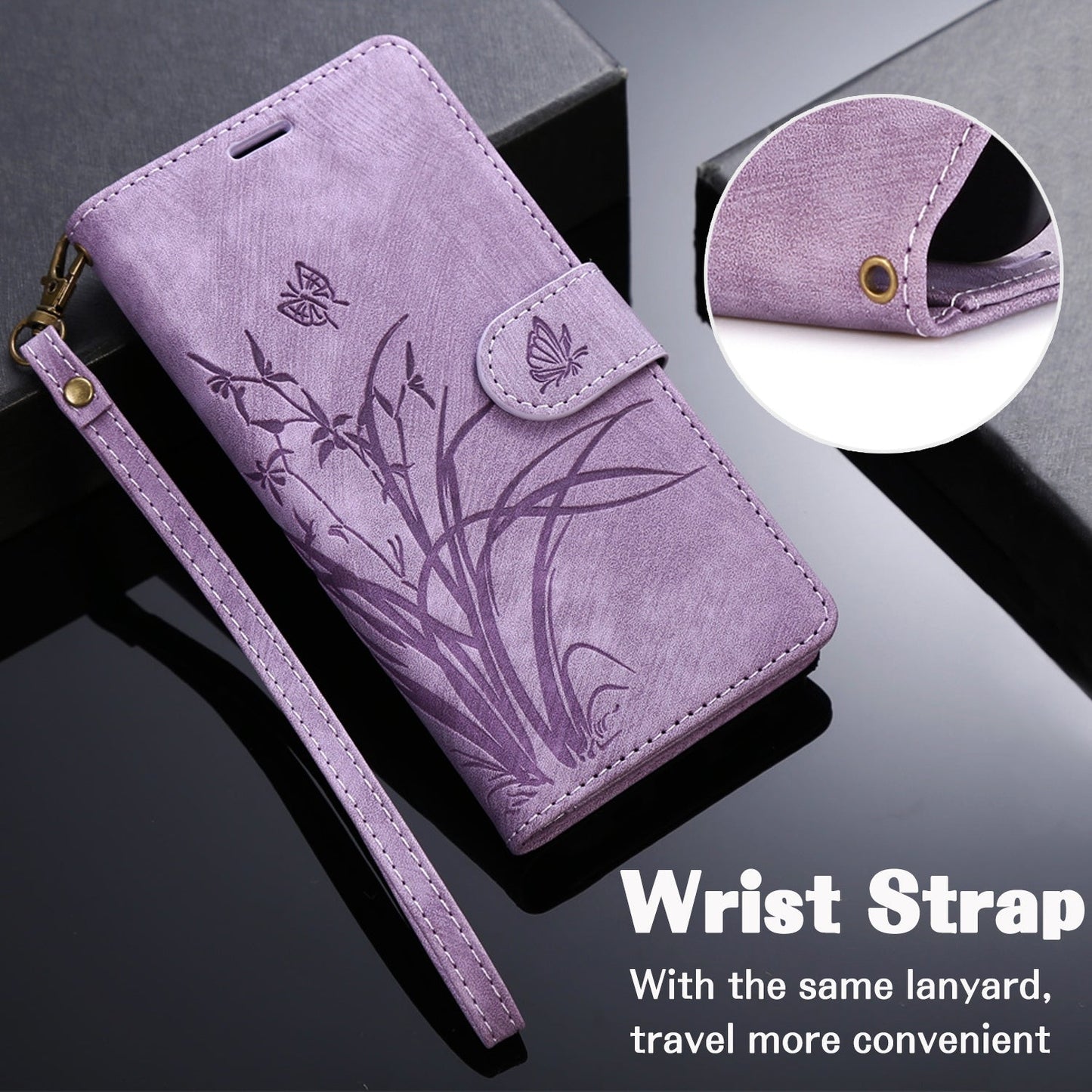 For Xiaomi 15 Orchid Butterfly Embossed Leather Phone Case(Purple)