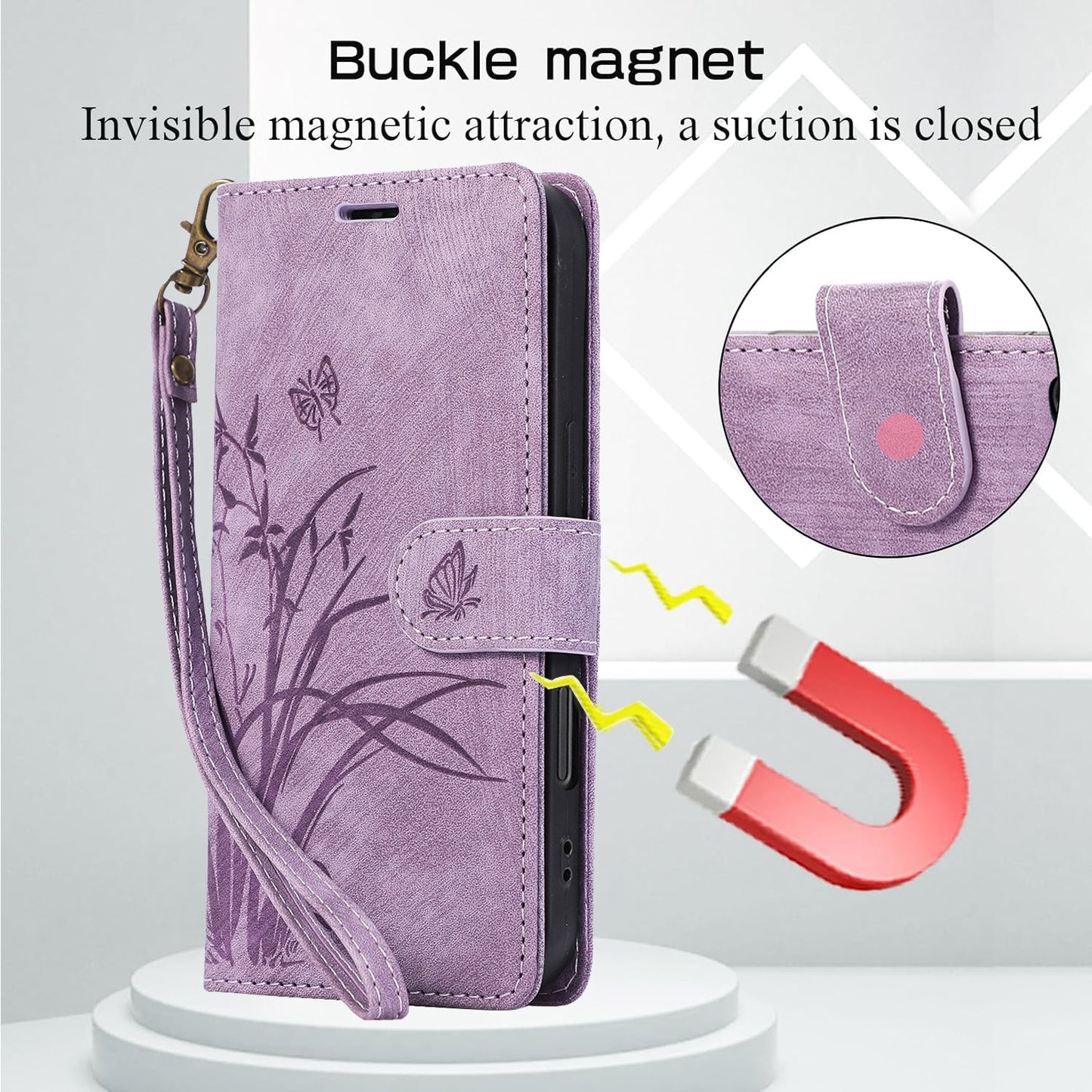 For Xiaomi 15 Orchid Butterfly Embossed Leather Phone Case(Purple)