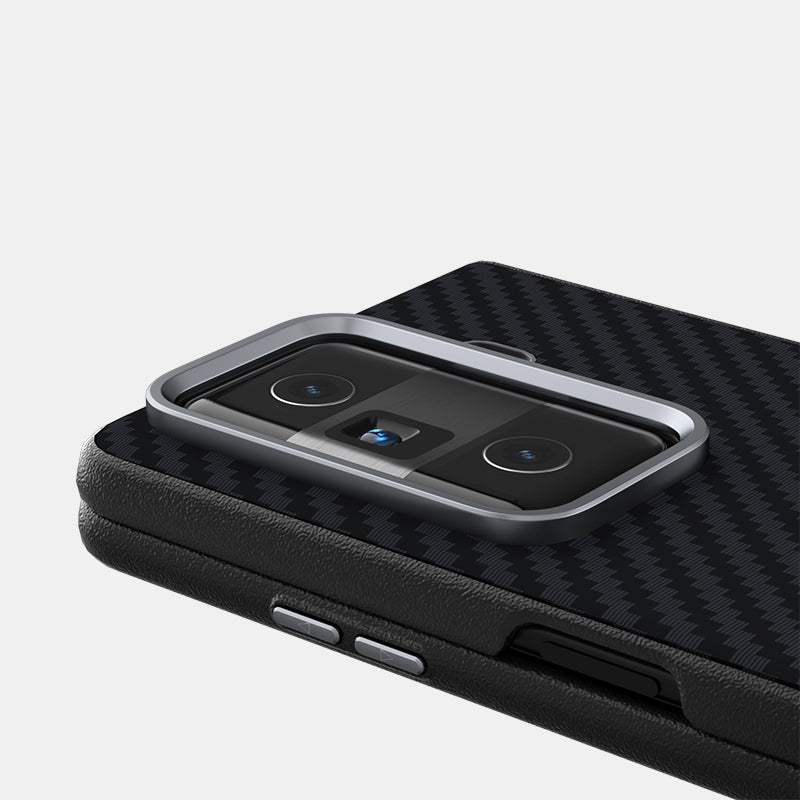 For Honor Magic V3 ABEEL C Carbon Fiber Series 6D Micro Relief MagSafe Phone Case(Black)