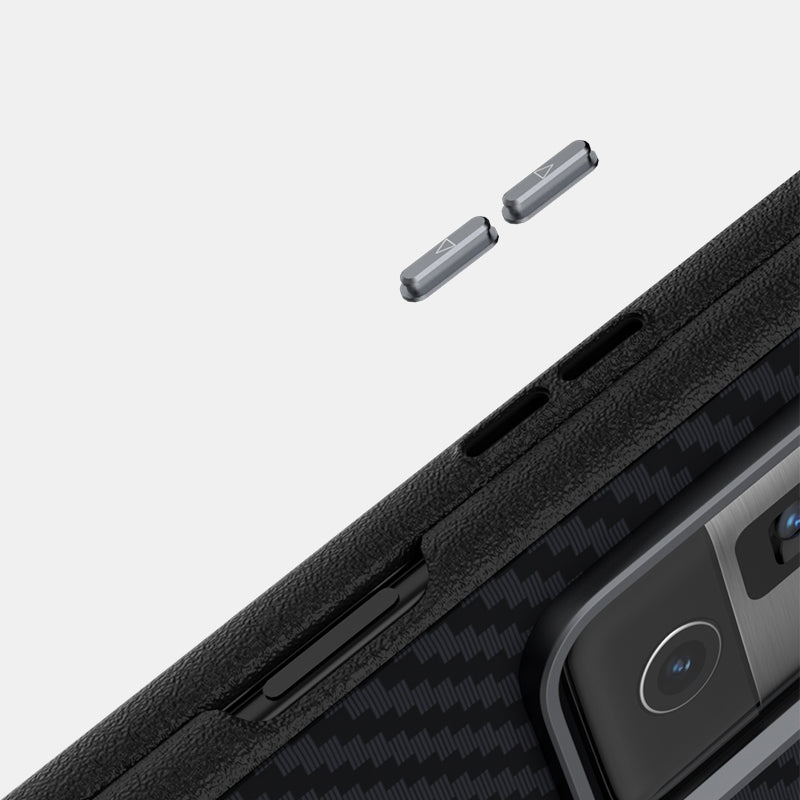 For Honor Magic V3 ABEEL C Carbon Fiber Series 6D Micro Relief MagSafe Phone Case(Black Grey)