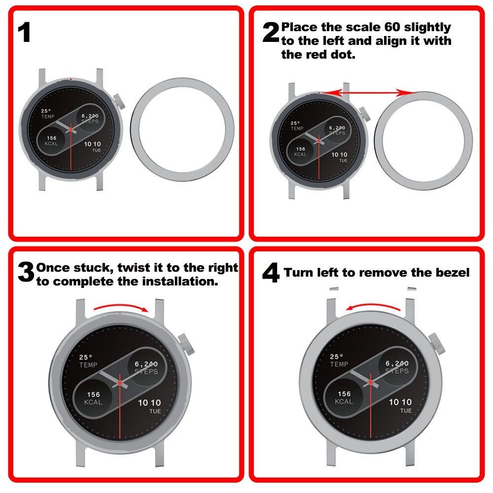 For CMF Watch Pro 2 Smart Watch Metal Bezel Ring Frame Without Words Version(Silver)