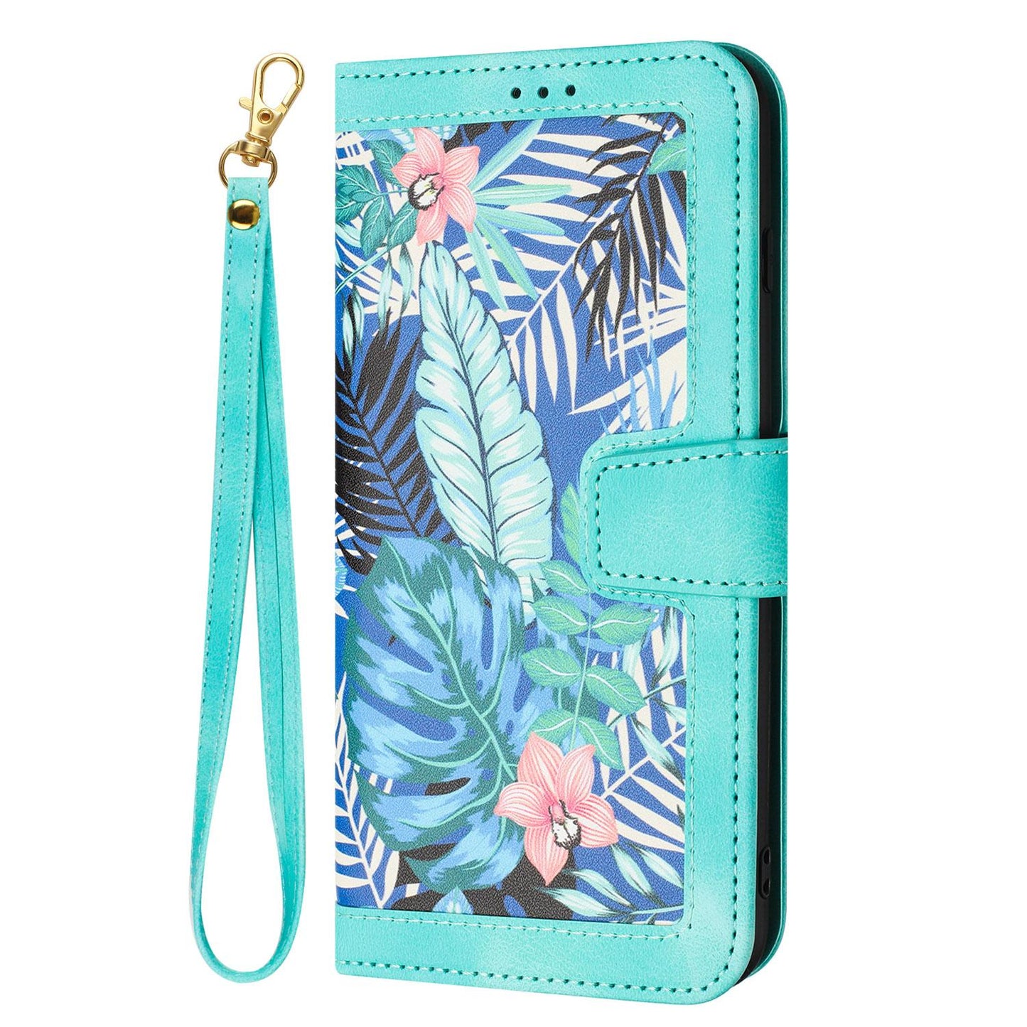 For Xiaomi 15 Pro Floral Pattern Leather Phone Case with Lanyard(Green)