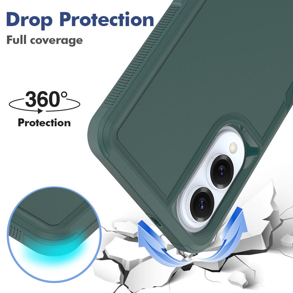 For Samsung Galaxy S25 Edge 5G 2 in 1 PC + TPU Phone Case(Dark Green)