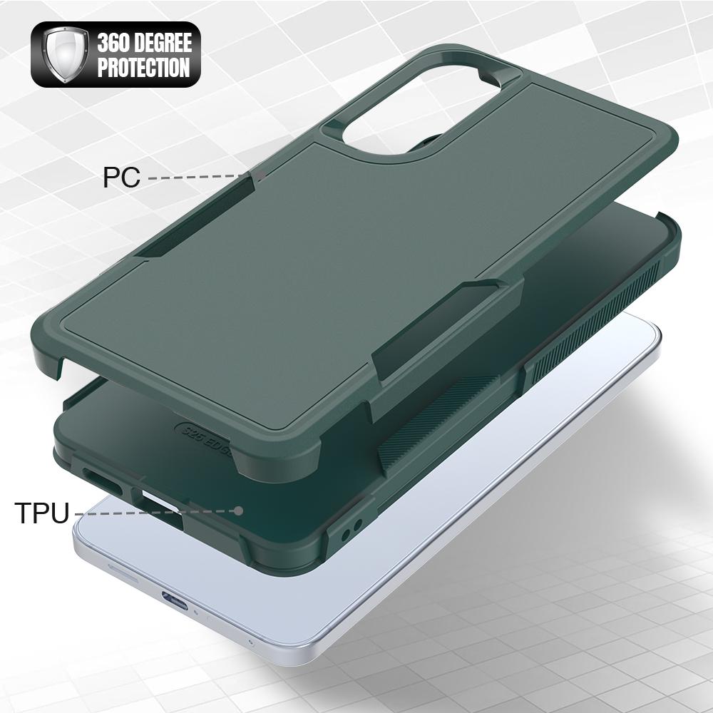 For Samsung Galaxy S25 Edge 5G 2 in 1 PC + TPU Phone Case(Dark Green)