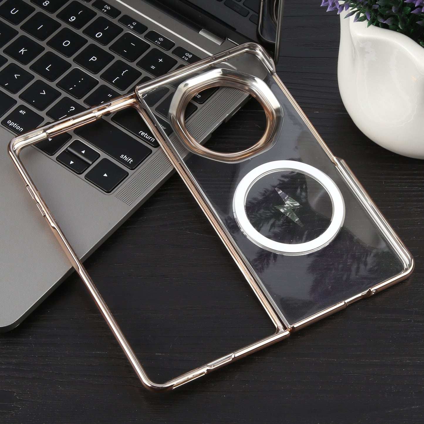 For Honor Magic V3 6D Glossy Electroplated PC MagSafe Phone Case(Desert Gold)