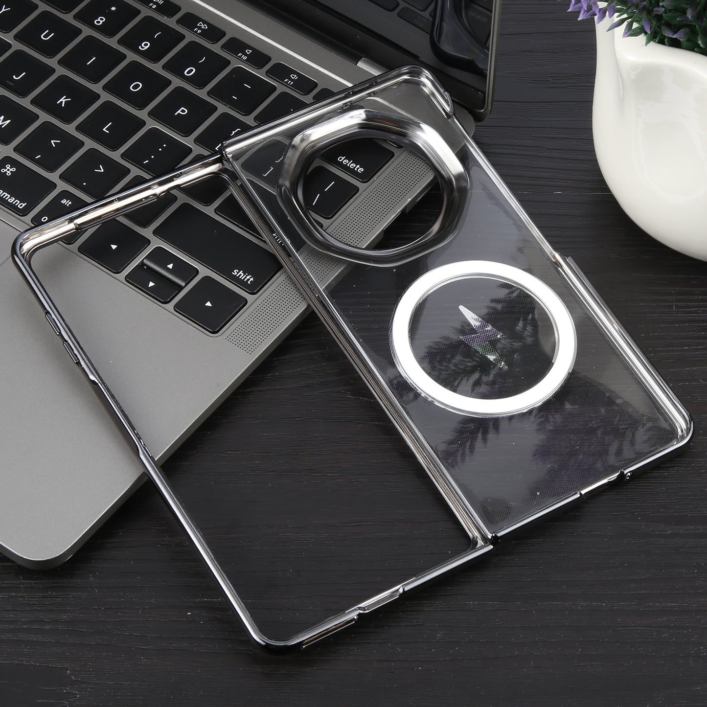 For Honor Magic V3 6D Glossy Electroplated PC MagSafe Phone Case(Meteorite Black)