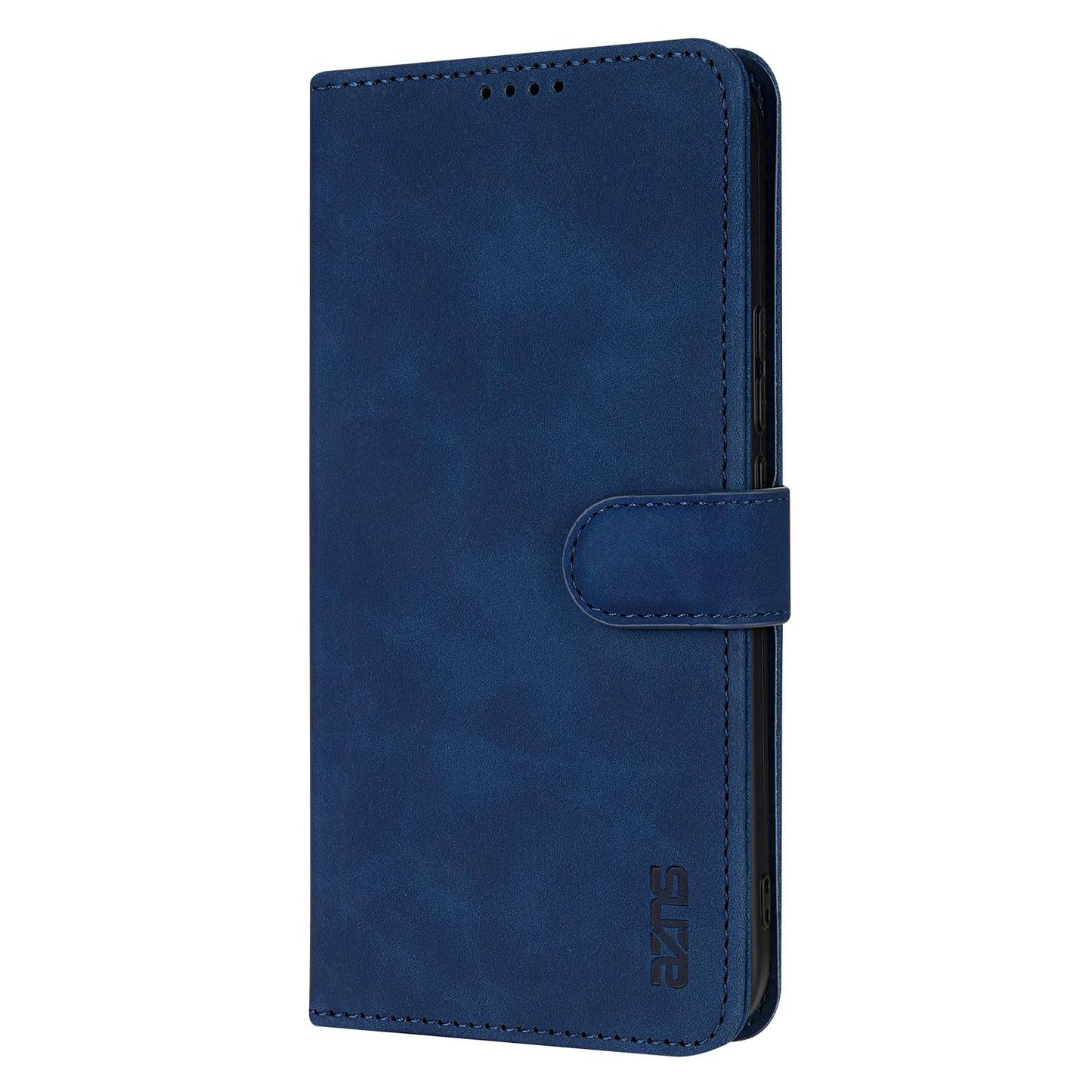 For Samsung Galaxy S25 Edge 5G AZNS Skin Feel Calf Texture Flip Leather Phone Case(Blue)