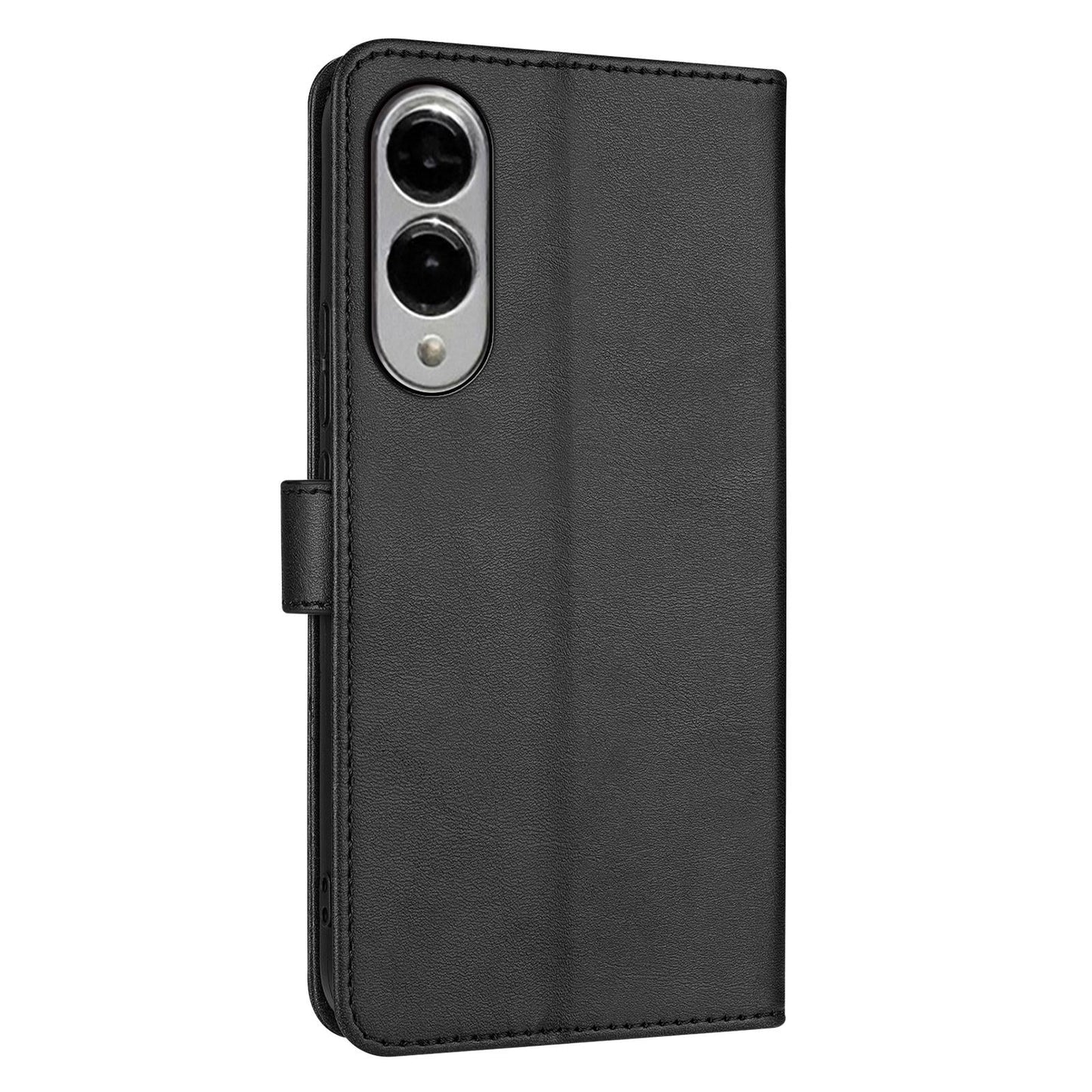 For Samsung Galaxy S25 Edge 5G AZNS Skin Feel Calf Texture Flip Leather Phone Case(Black)