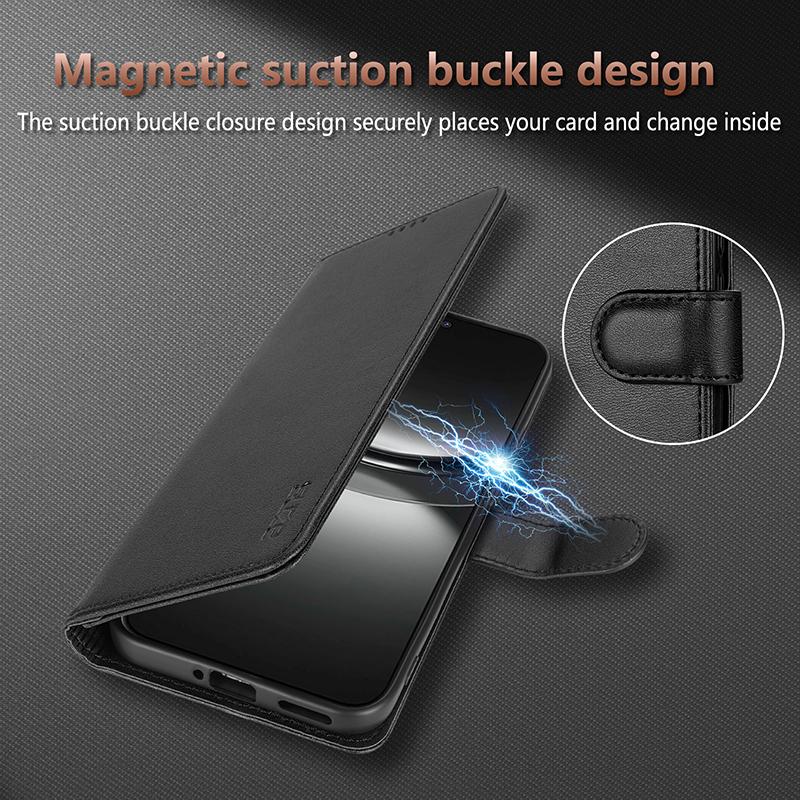 For Samsung Galaxy S25 Edge 5G AZNS Skin Feel Calf Texture Flip Leather Phone Case(Black)