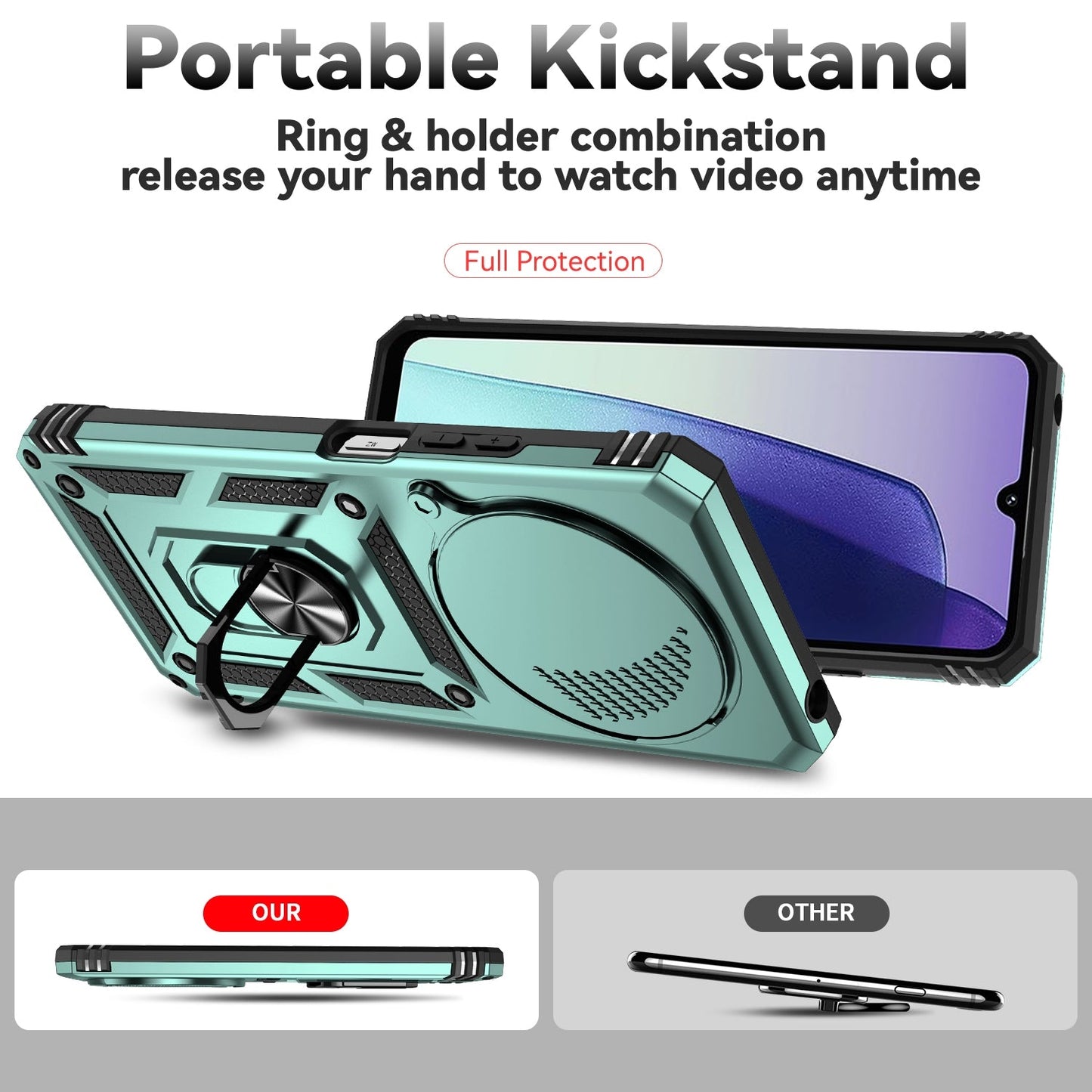 For Redmi 14C 4G Sliding Camshield Holder Phone Case(Green)