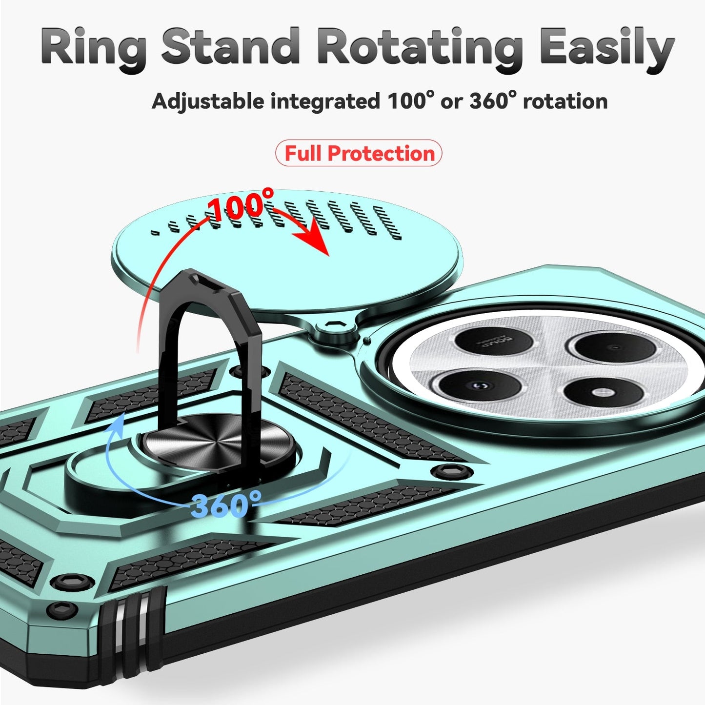 For Redmi 14C 4G Sliding Camshield Holder Phone Case(Green)