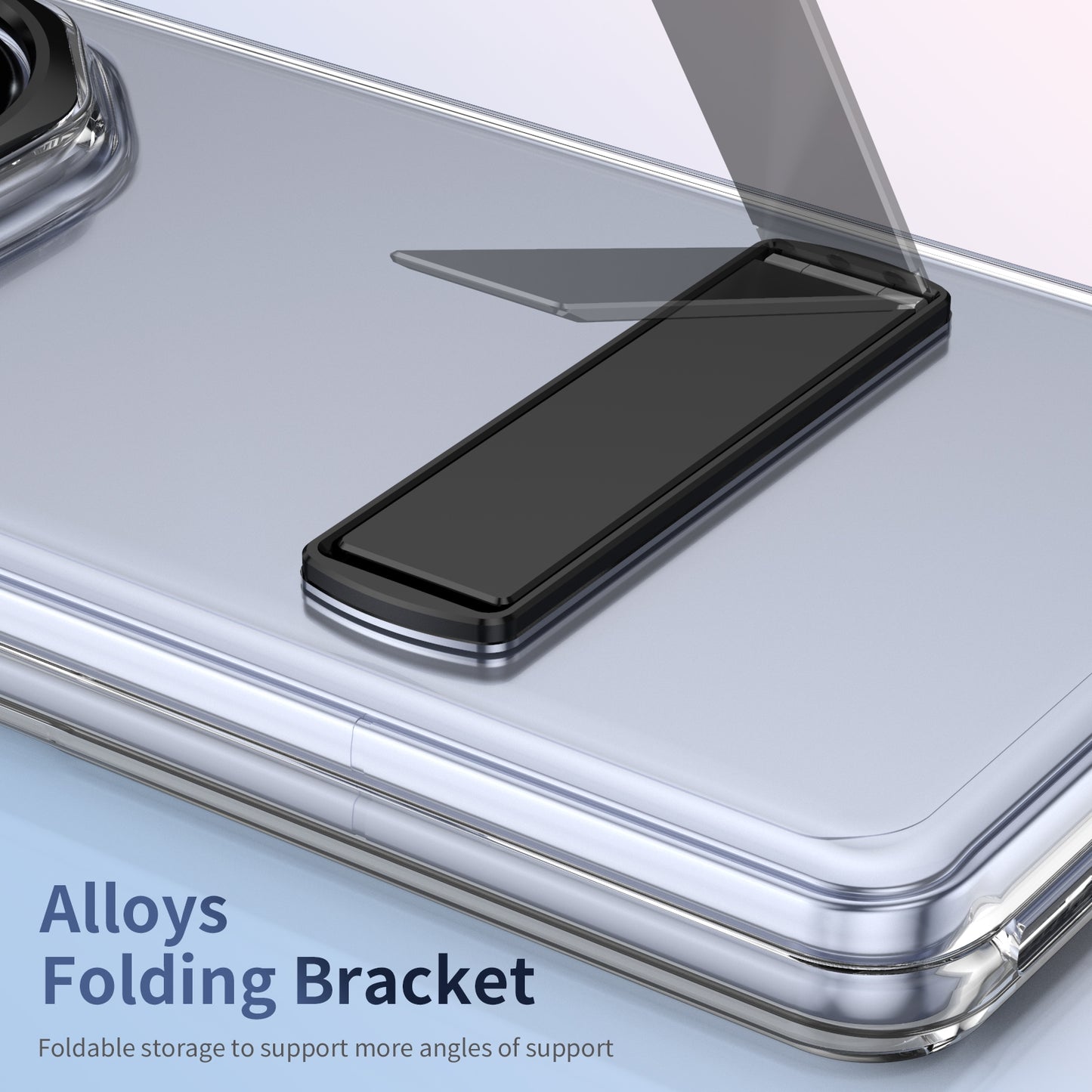 For Honor Magic V3 Ice-Cold Holder PC Hybrid TPU Phone Case(Black)