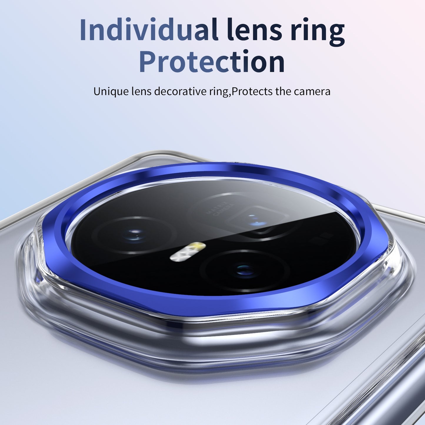 For Honor Magic V3 Ice-Cold Holder PC Hybrid TPU Phone Case(Blue)