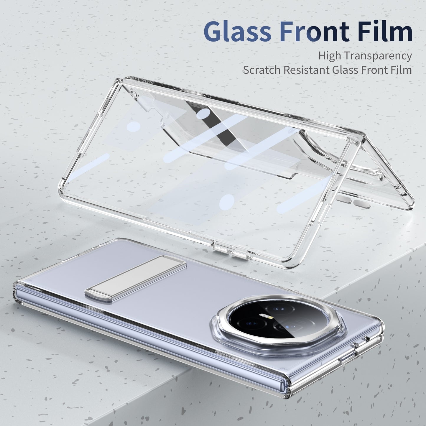 For Honor Magic V3 Ice-Cold Holder PC Hybrid TPU Phone Case(Silver)