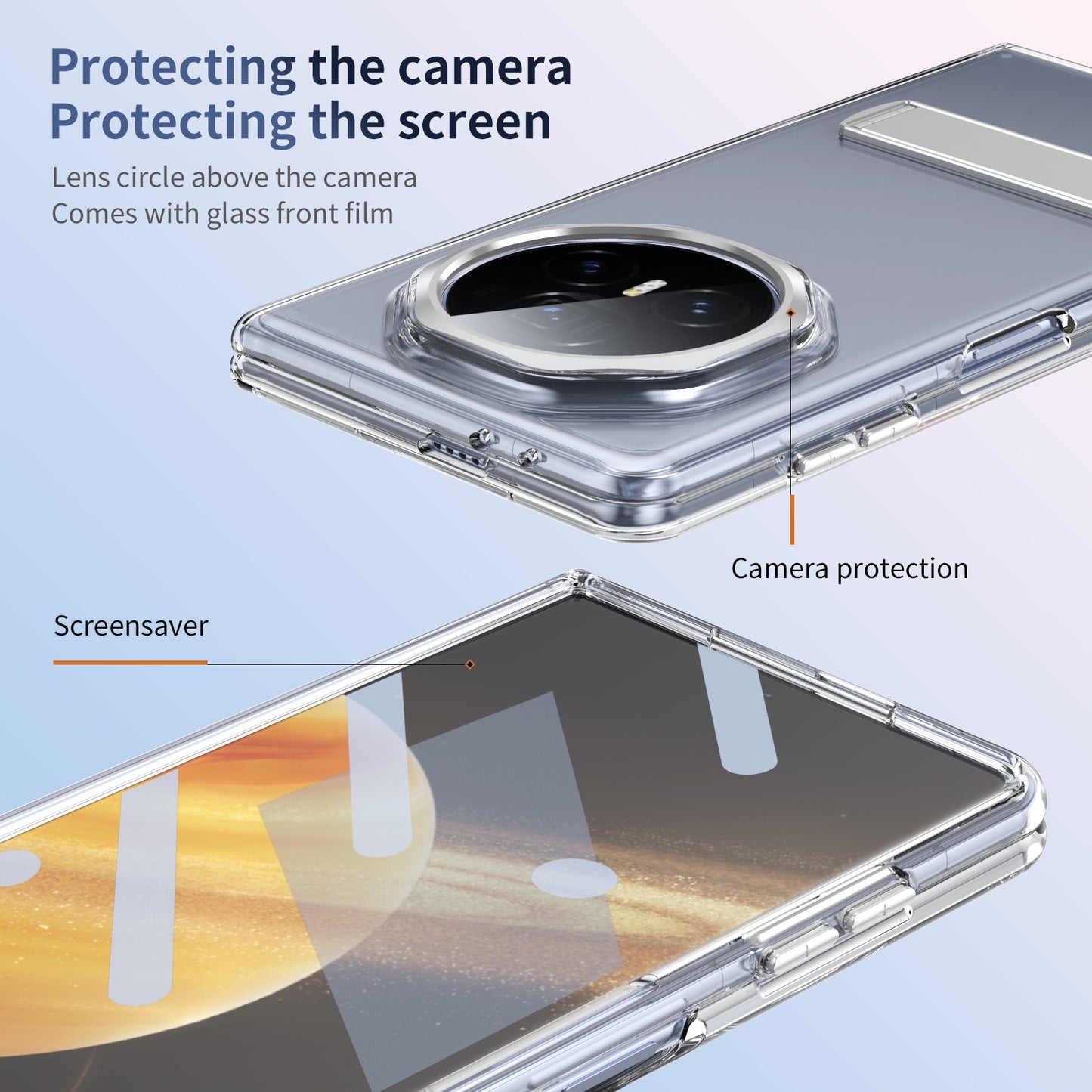 For Honor Magic V3 Ice-Cold Holder PC Hybrid TPU Phone Case(Silver)