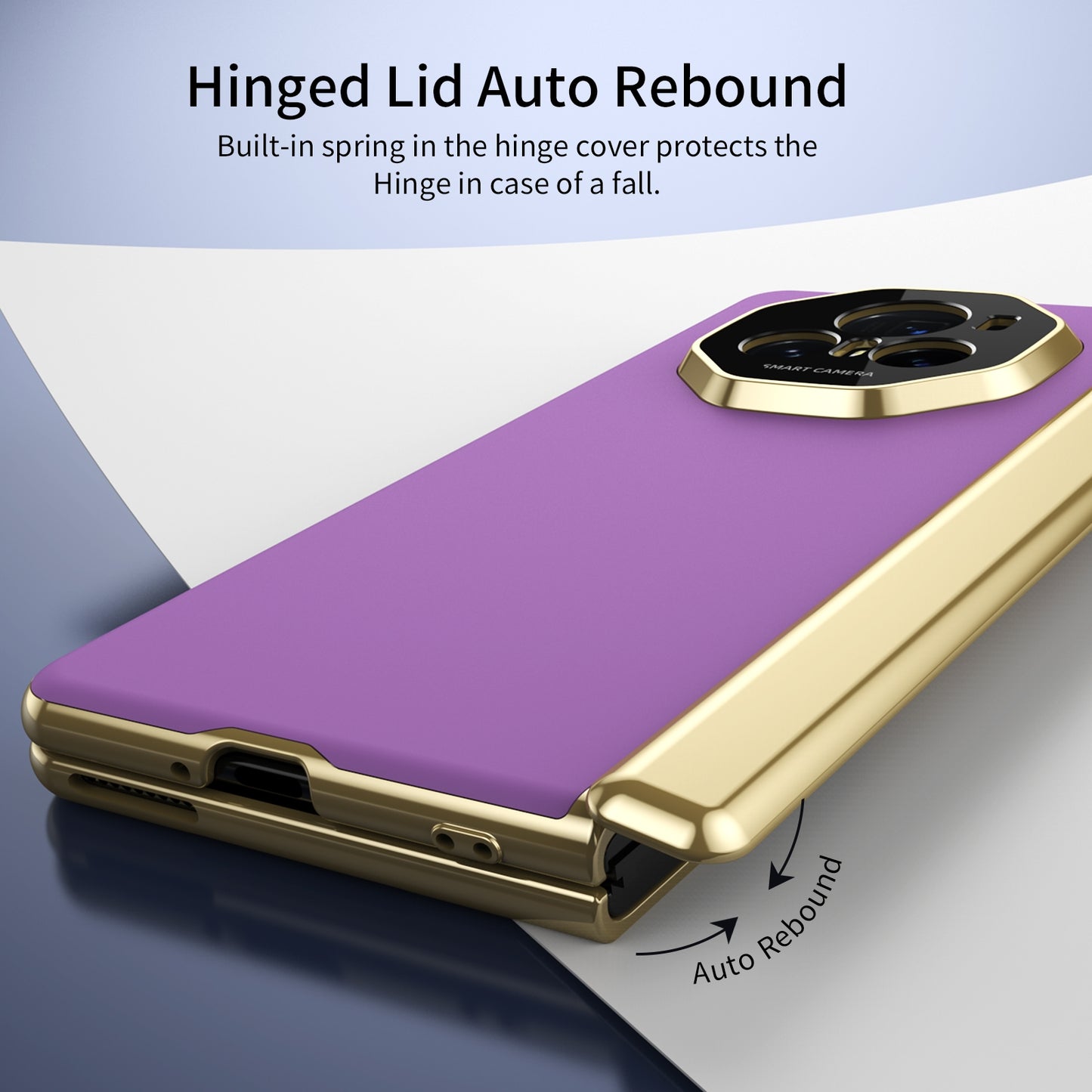 For Honor Magic V3 Integrated AG Frosted Vacuum Plating Phone Case(Purple)