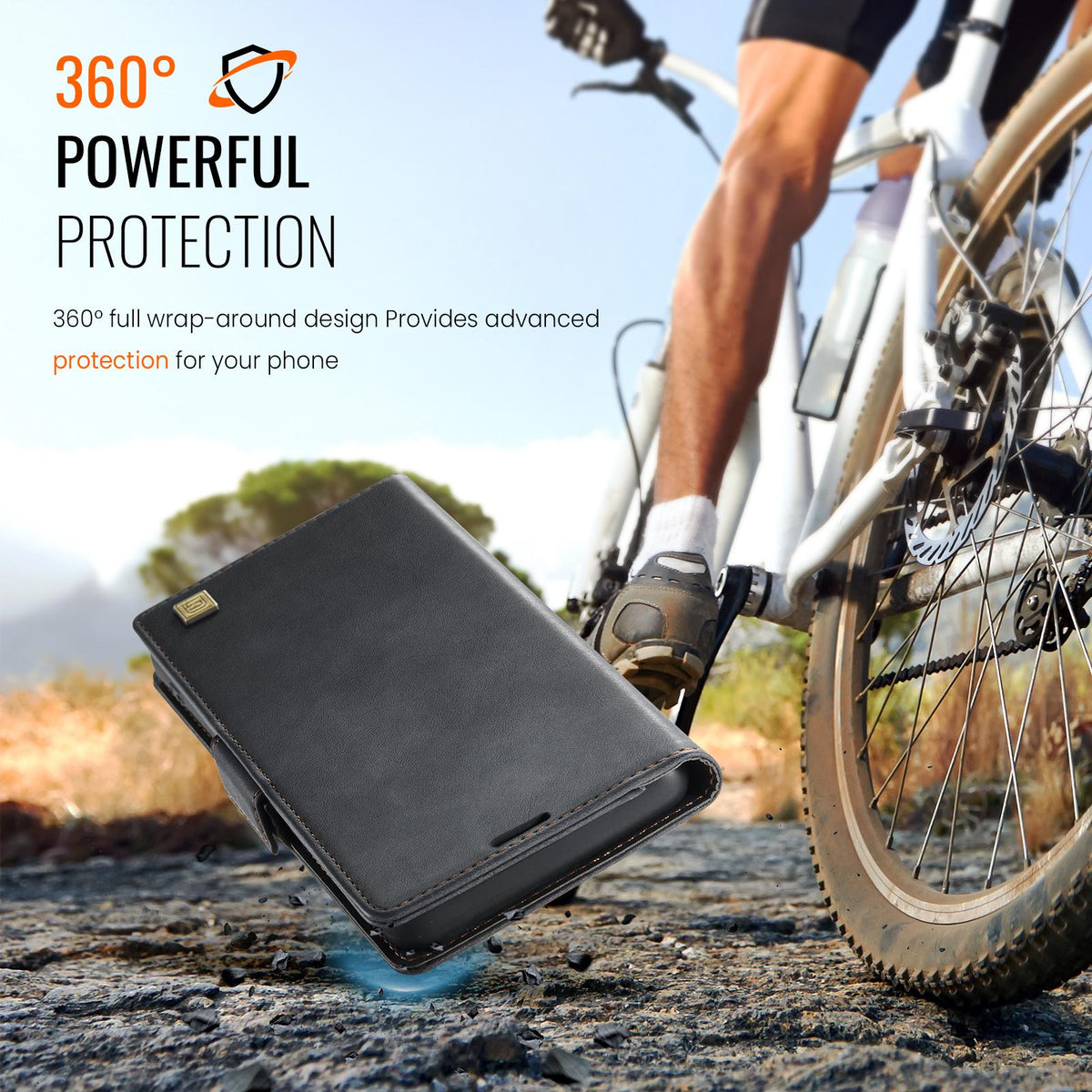 Compatible with iPhone 18 Pro Max & 17 Pro Max AutSpace A11 Side Buckle MagSafe Magnetic RFID Phone Leather Case - Black