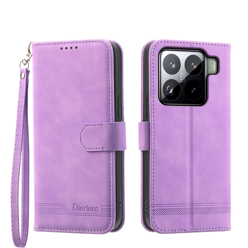 For Xiaomi 15 Pro Dierfeng Dream Line TPU Hybrid PU Leather Phone Case(Purple)