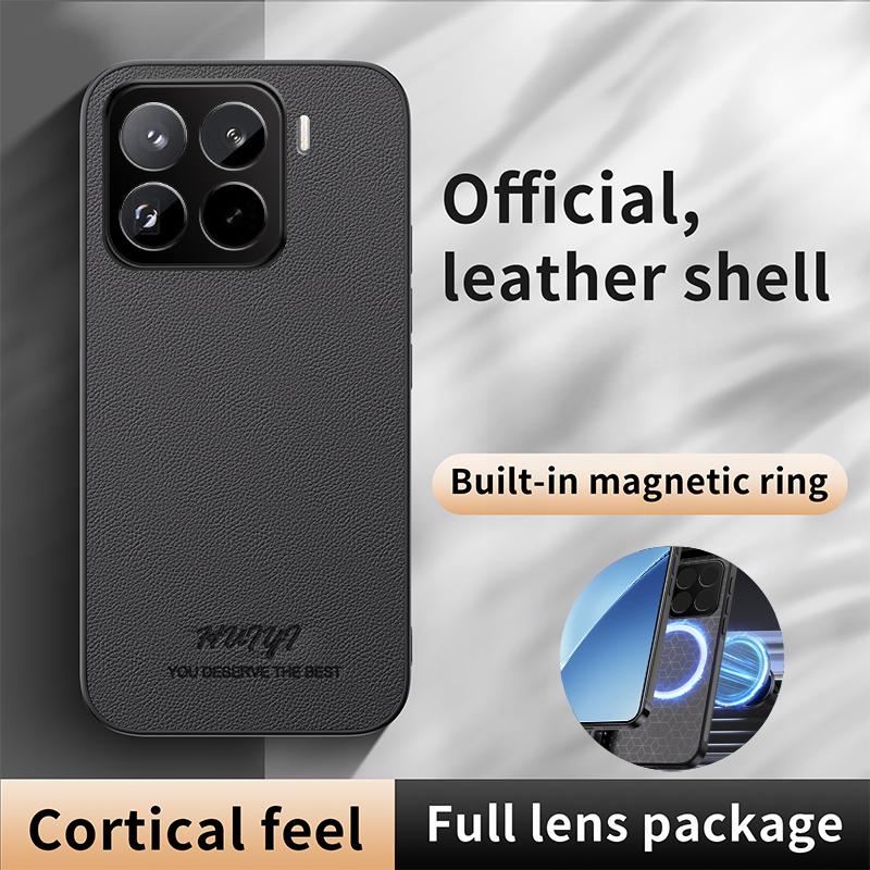 For Xiaomi 15 Pro HUIYI Leather Magnetic Phone Case(Blue)