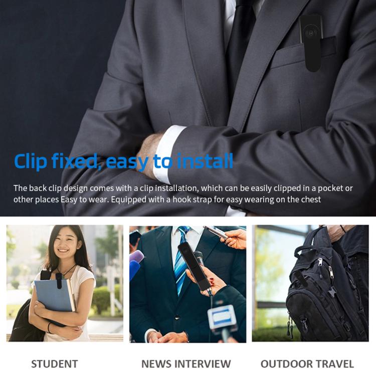 T008 1080P HD Video Recorder(Black)