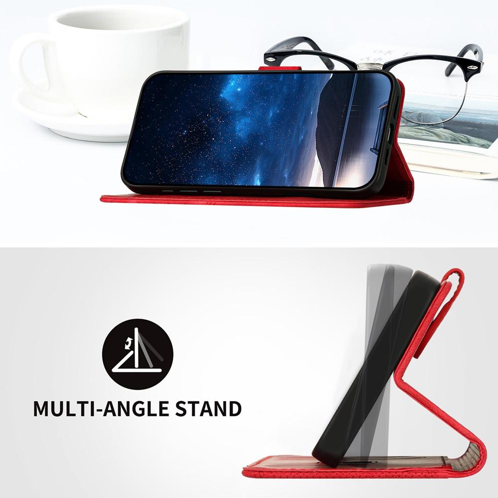 For vivo V50 Grid Butterfly Embossed Pattern Leather Phone Case with Lanyard(Red)