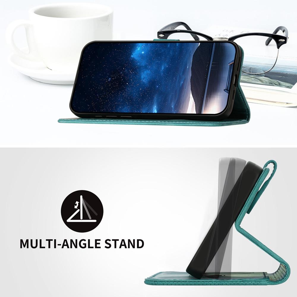 For vivo V50 Grid Butterfly Embossed Pattern Leather Phone Case with Lanyard(Light Blue)