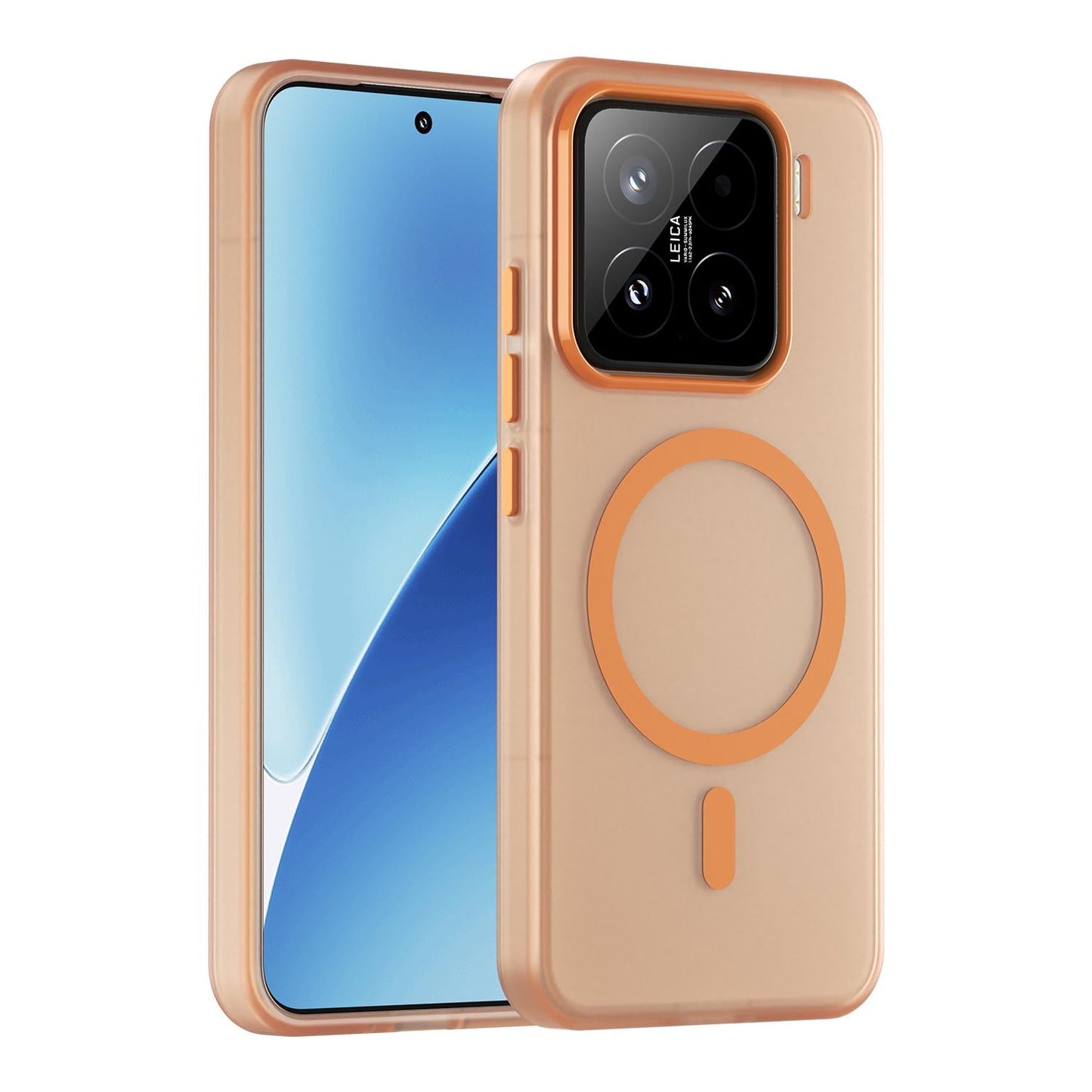 For Xiaomi 15 MagSafe Frosted Translucent TPU + PC Full Coverage Phone Case(Orange)