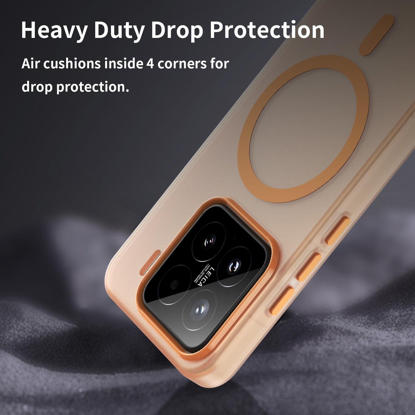 For Xiaomi 15 MagSafe Frosted Translucent TPU + PC Full Coverage Phone Case(Orange)