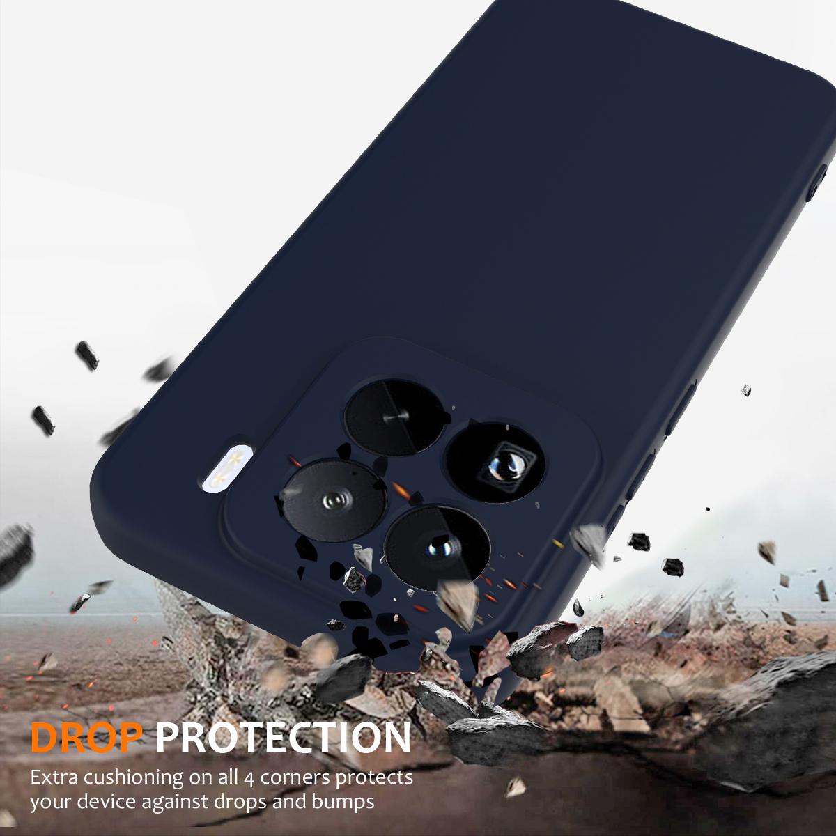 For Xiaomi 15 Pro Shockproof Silicone Magsafe Phone Case(Navy Blue)