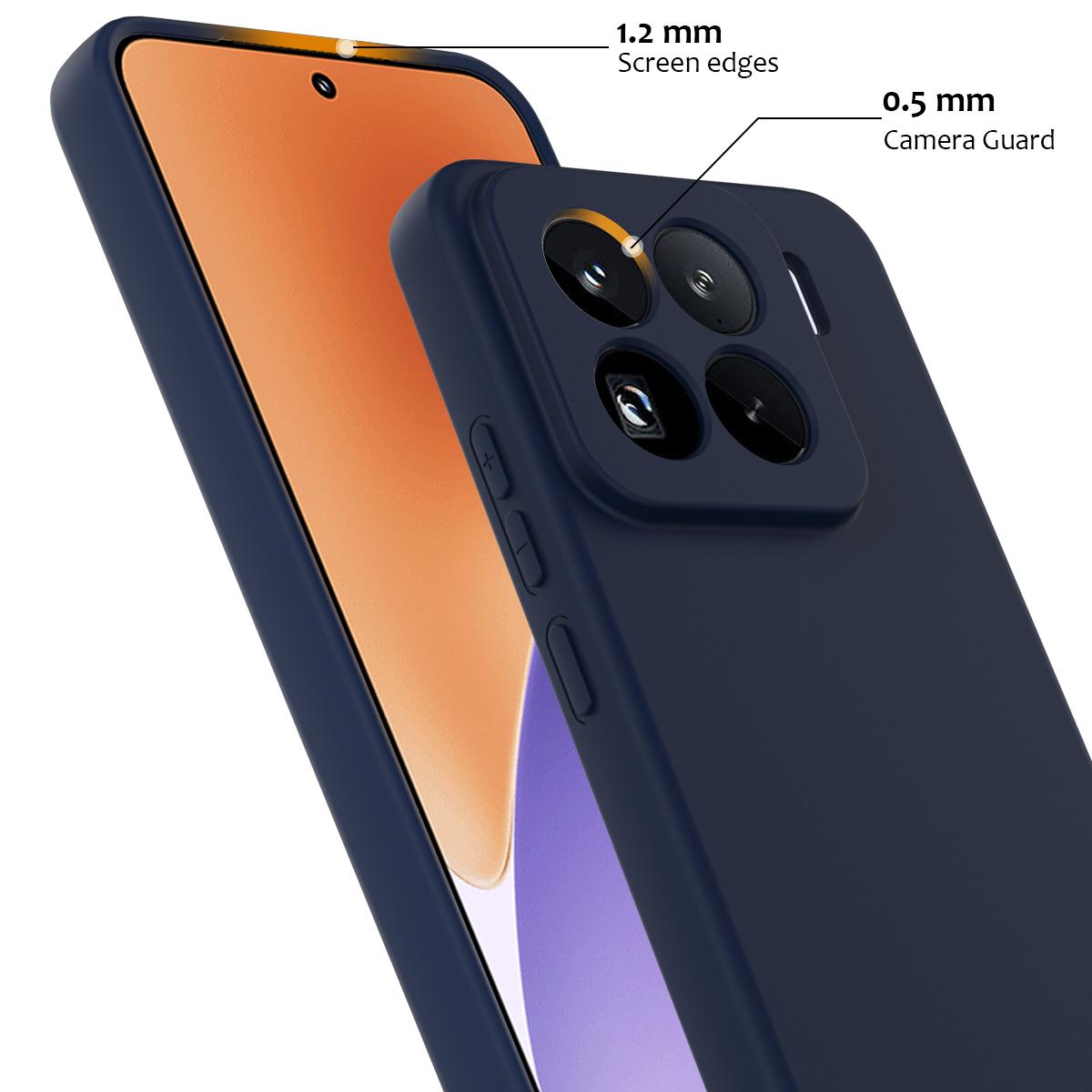 For Xiaomi 15 Pro Shockproof Silicone Magsafe Phone Case(Navy Blue)