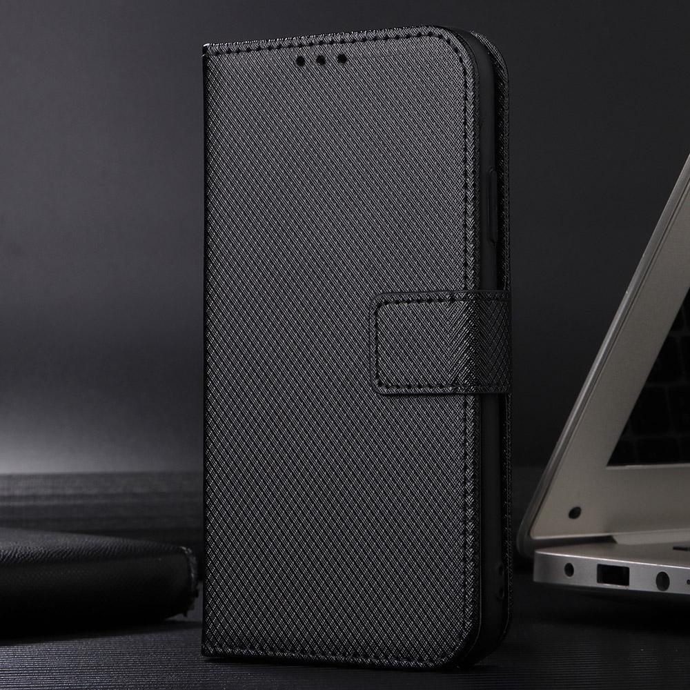 For Samsung Galaxy S25 Edge 5G Diamond Texture Leather Phone Case(Black)