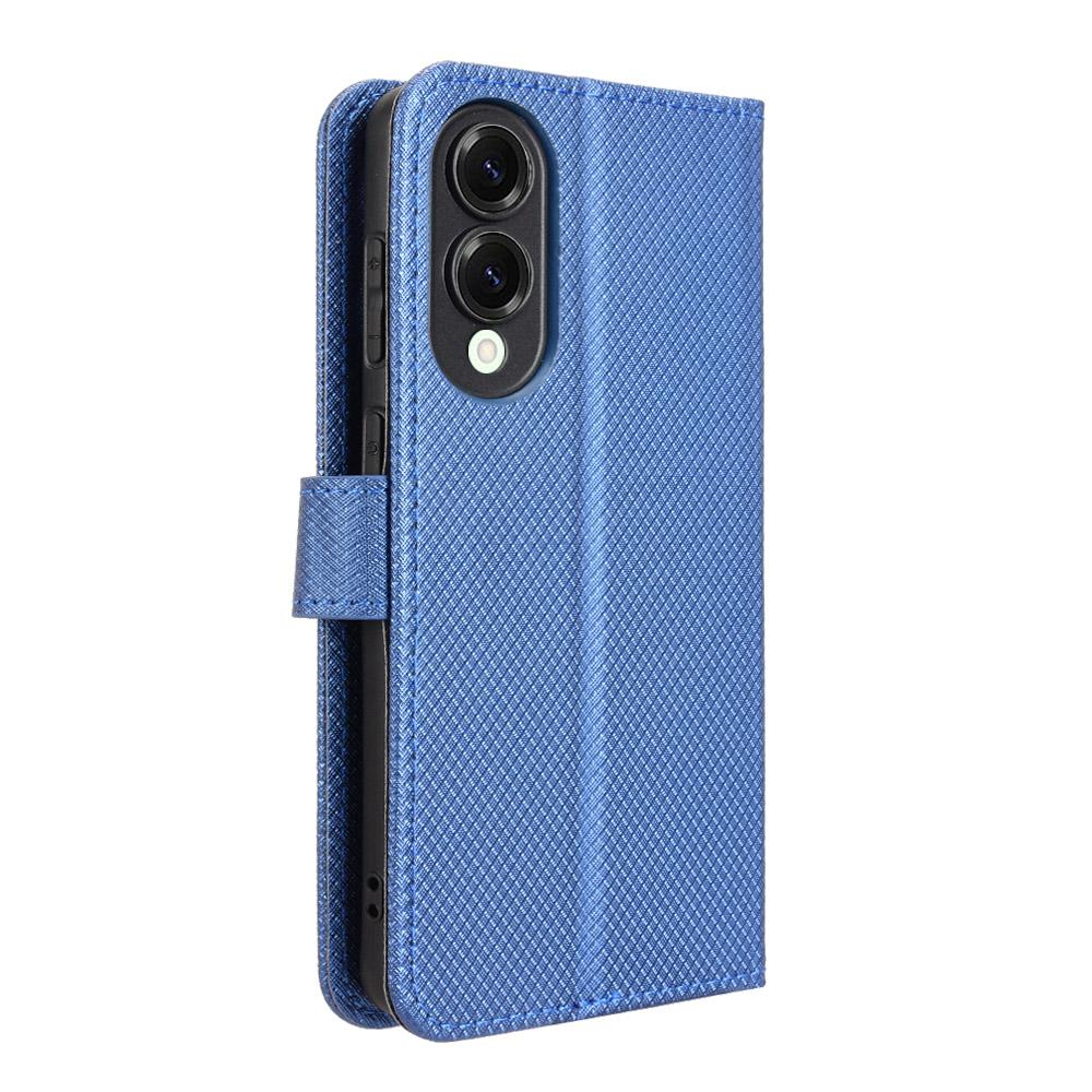 For Samsung Galaxy S25 Edge 5G Diamond Texture Leather Phone Case(Blue)