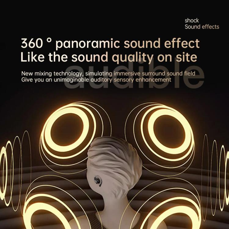 Original Lenovo EA305 Ear-mounted Digital Display True Wireless Bluetooth Earphones(Black)