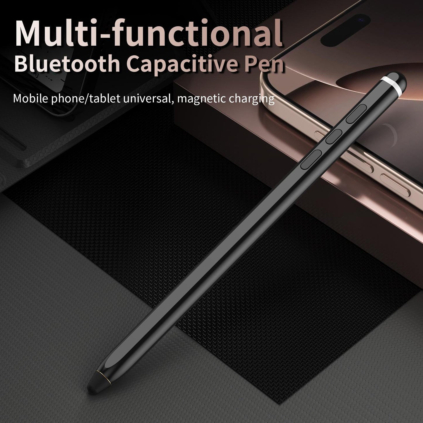 C1 Multifunctional Bluetooth Capacitive Pen for Mobile Phones / Tablets PC(Black)