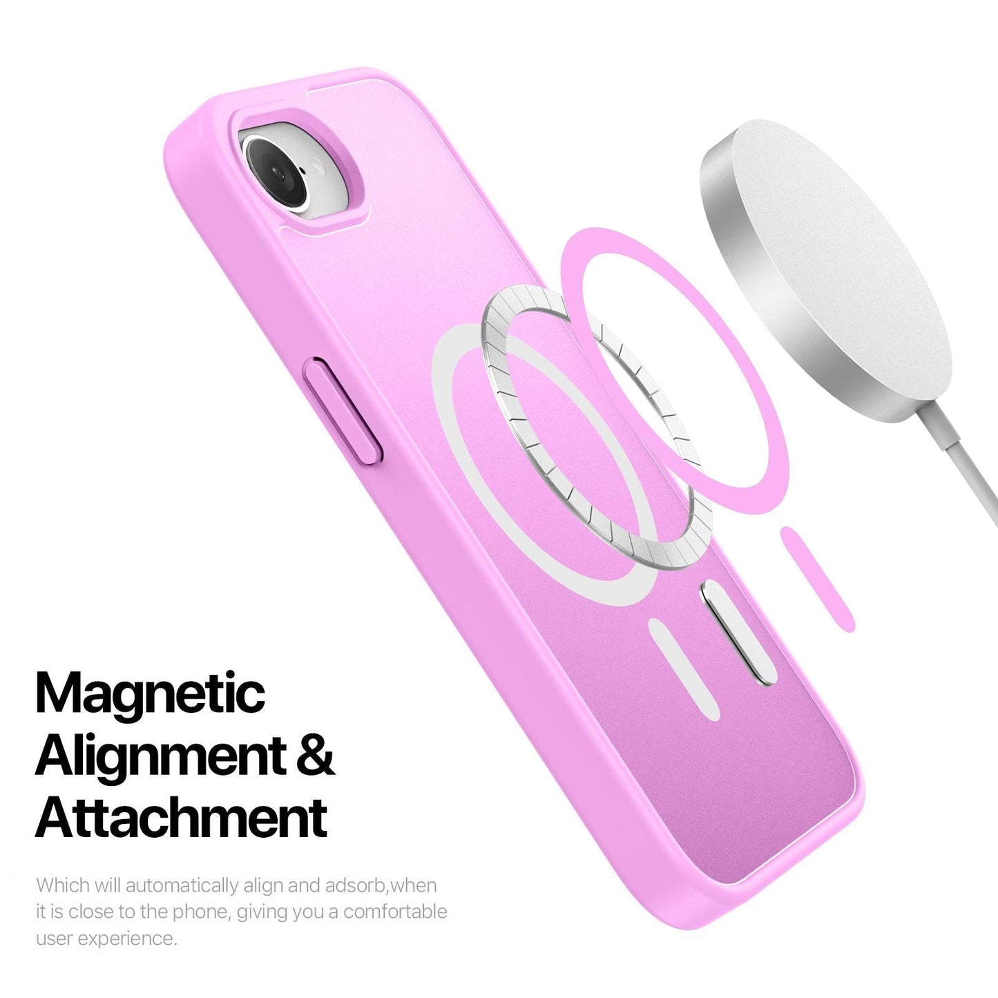 For iPhone 16e DUX DUCIS Yind Series MagSafe TPU Hybrid PC Phone Case(Rose Pink)