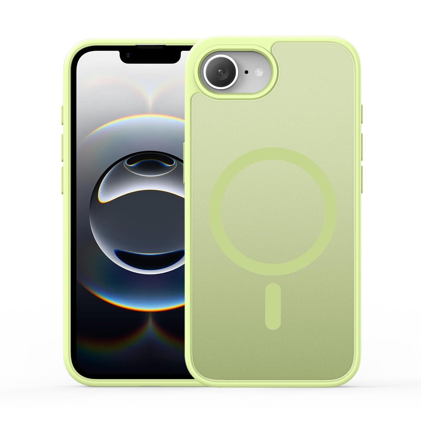 For iPhone 16e DUX DUCIS Yind Series MagSafe TPU Hybrid PC Phone Case(Lime Green)