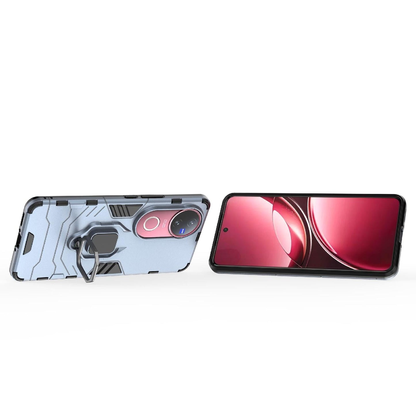 For vivo V50 5G Magnetic Ring Holder PC + TPU Phone Case(Navy Blue)