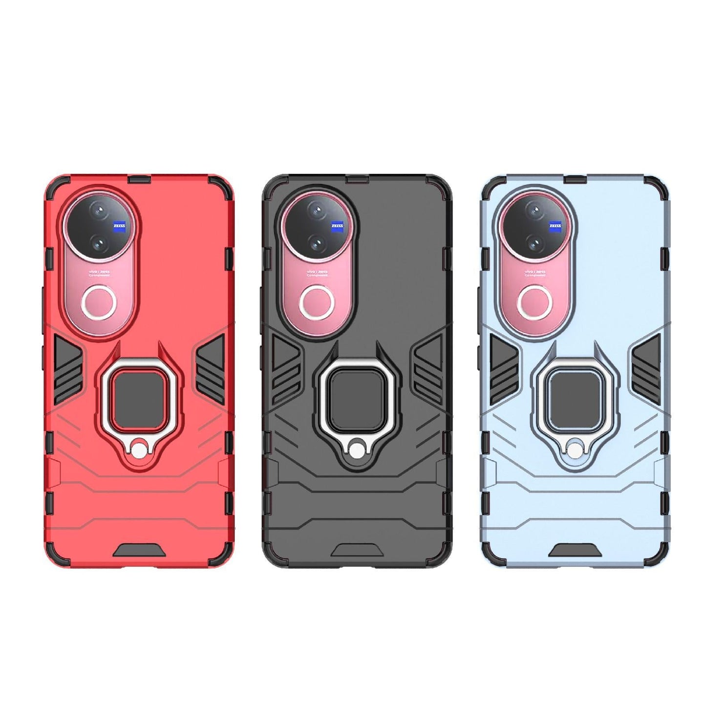 For vivo V50 5G Magnetic Ring Holder PC + TPU Phone Case(Red)