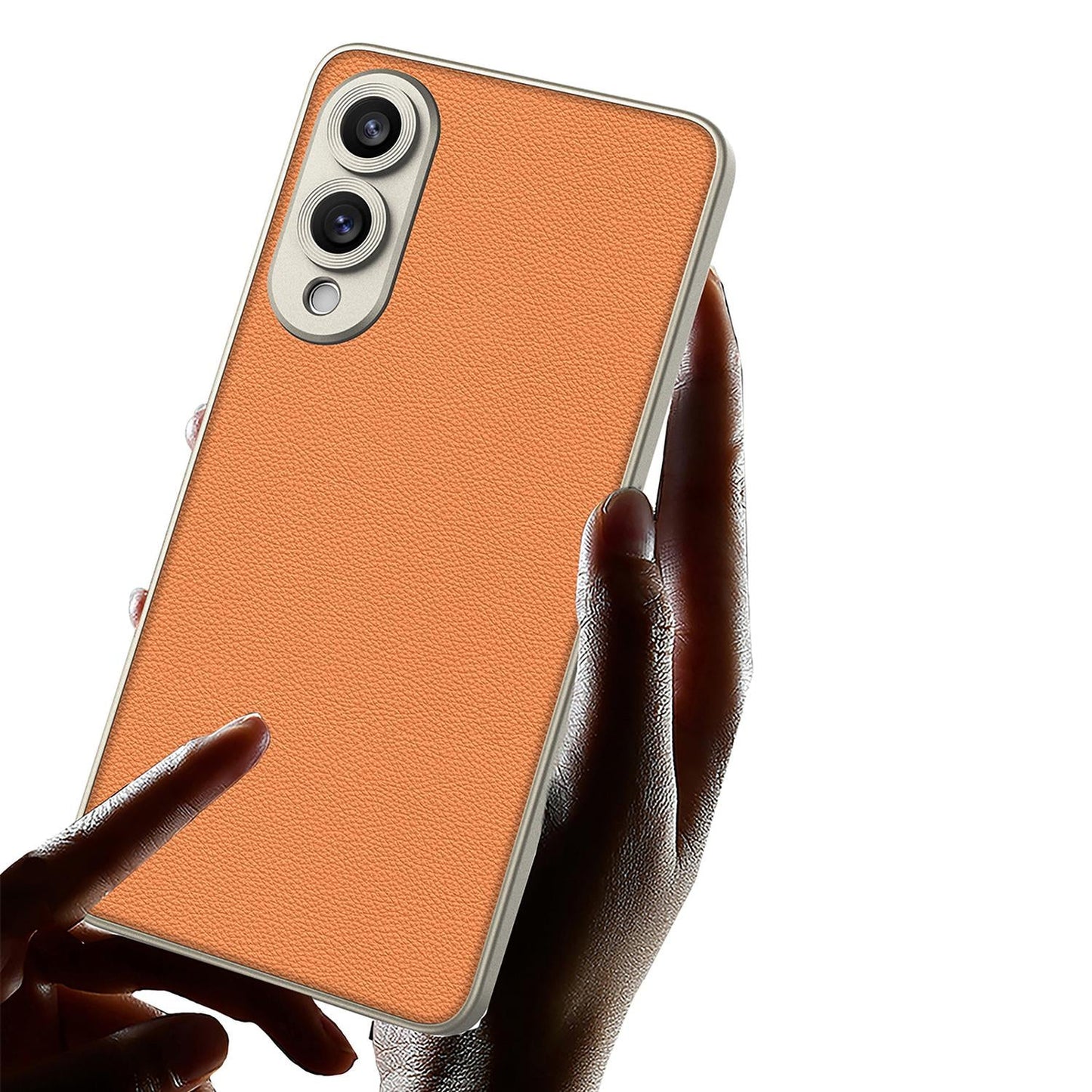 For Samsung Galaxy S25 Edge 5G GKK Metal Paint Skin Feel Leather Full Coverage Phone Case(Carbon Fiber Texture)